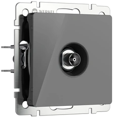 Изображение ТВ-розетка оконечная (графит акрил) W1183044